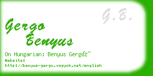 gergo benyus business card